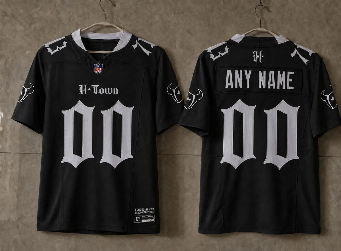 HOUSTON TEXANS CUSTOM BLACK JERSEY 