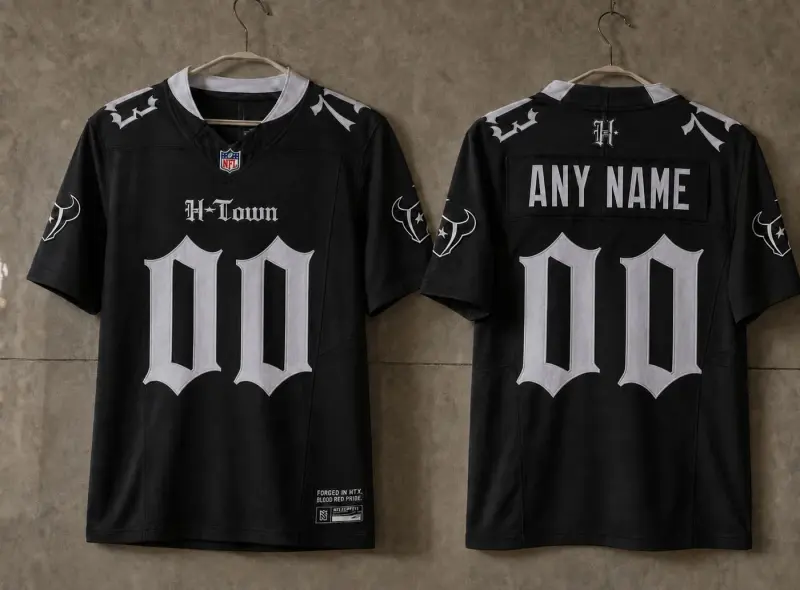 HOUSTON TEXANS CUSTOM BLACK JERSEY 
