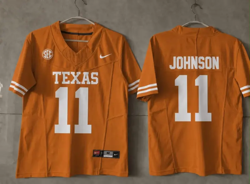 TEXAS LONGHORNS DERRICK JOHNSON ORANGE JERSEY