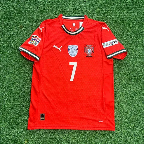 Cristiano Ronaldo Portugal Nations League Winner Red Jersey