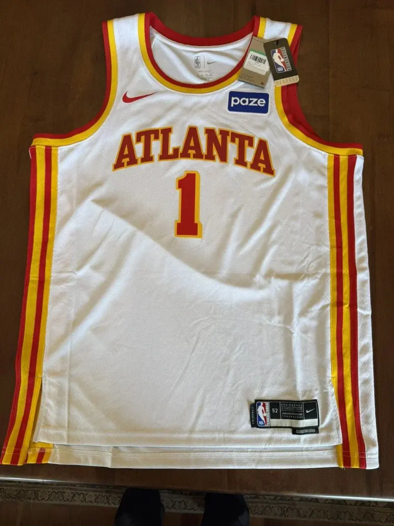 ATLANTA HAWKS JALEN JOHNSON WHITE JERSEY