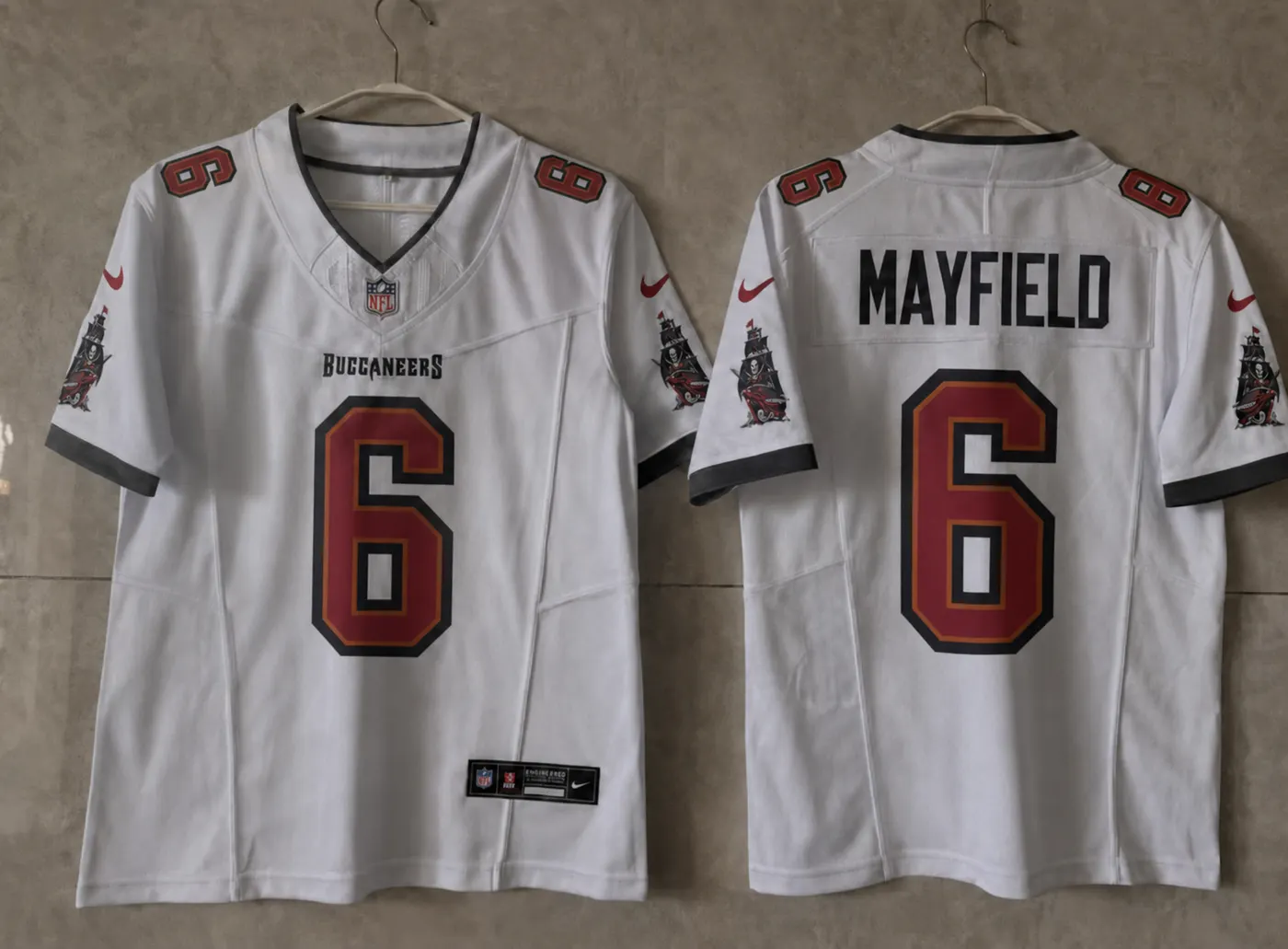 TAMPA BAY BUCCANEERS BAKER MAYFIELD WHITE JERSEY