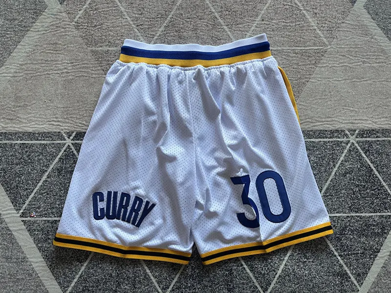GOLDEN STATE WARRIORS STEPHEN CURRY WHITE SHORTS