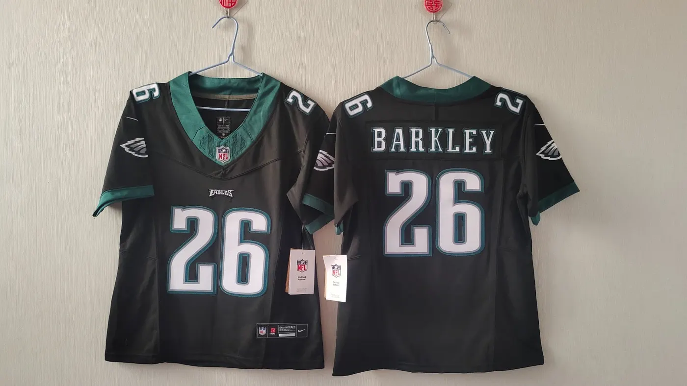 PHILADELPHIA EAGLES SAQUON BARKLEY BLACK JERSEY