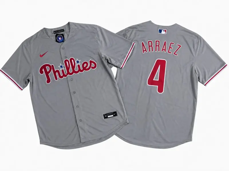 PHILADELPHIA PHILLIES LUIS ARRAEZ GREY JERSEY