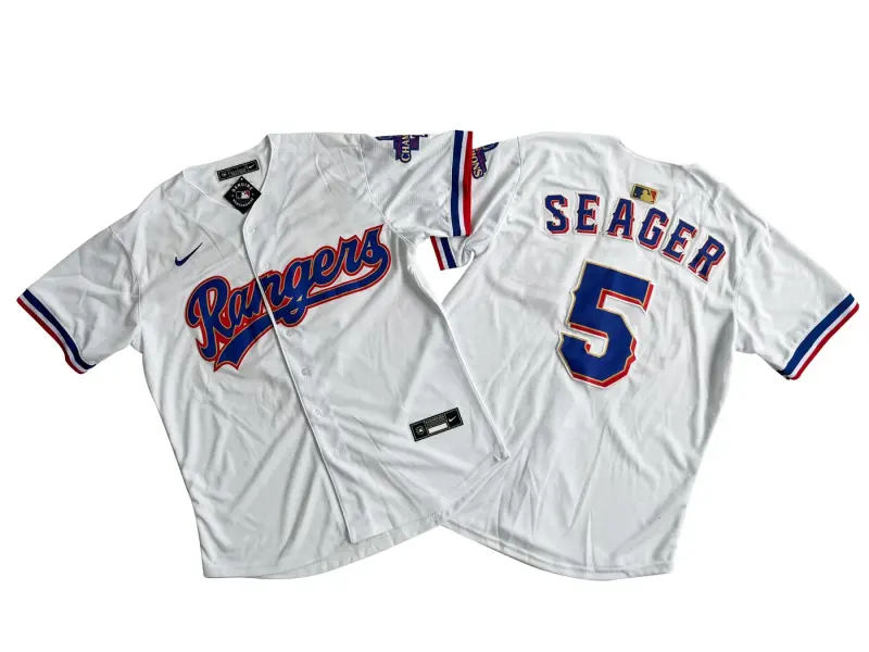 TEXAS RANGERS COREY SEAGER WHITE JERSEY