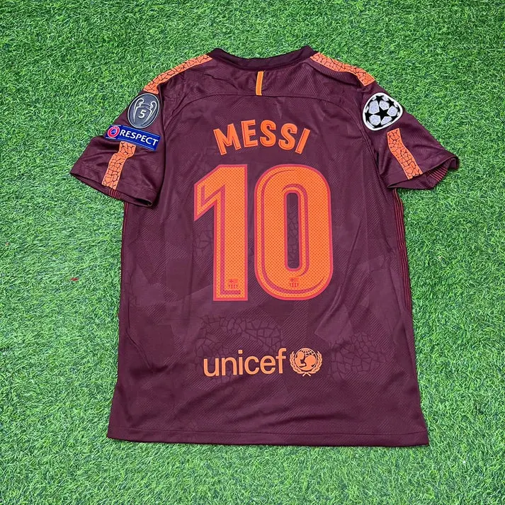 Lionel Messi Barcelona 2017-2018 Third Retro Football Jersey