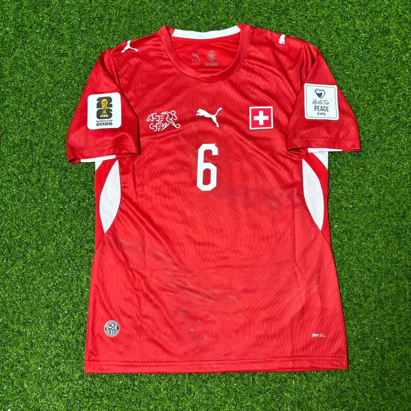 2026 WORLD CUP DENIS ZAKARIA TEAM SWITZERLAND RED JERSEY