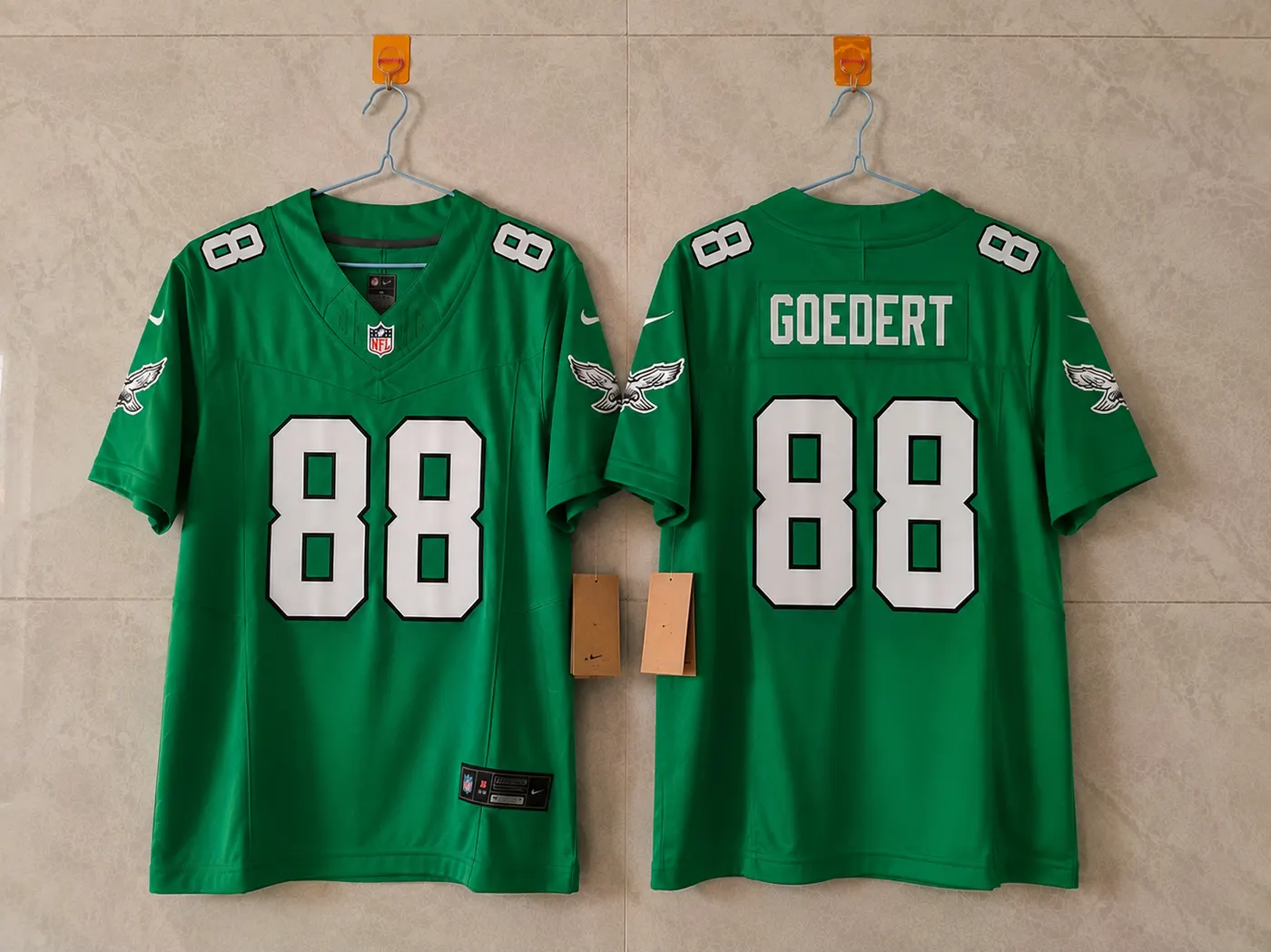 PHILADELPHIA EAGLES DALLAS GOEDERT KELLY GREEN JERSEY