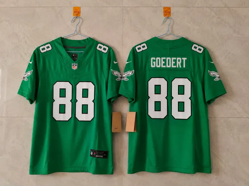 PHILADELPHIA EAGLES DALLAS GOEDERT KELLY GREEN JERSEY