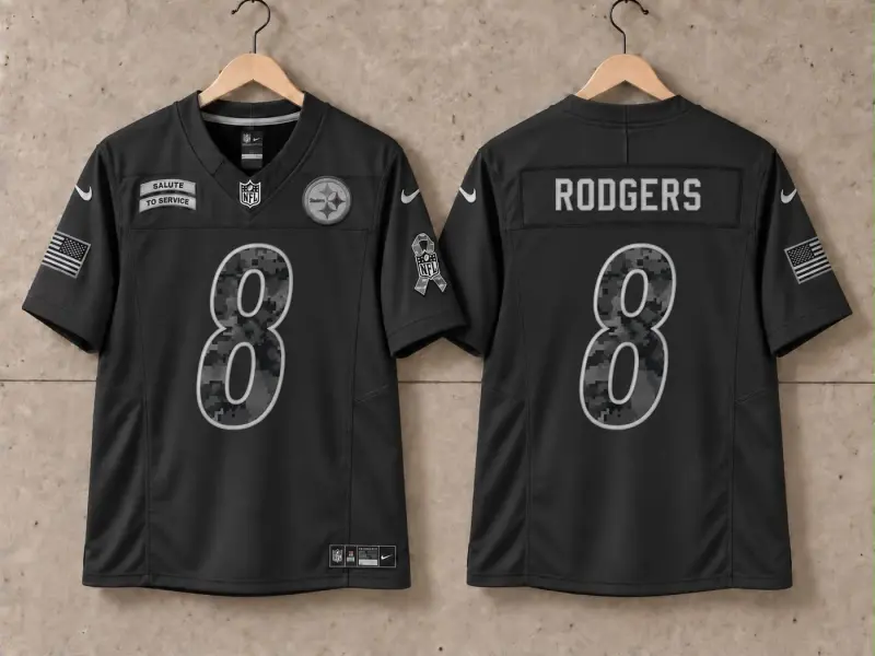PITTSBURGH STEELERS AARON RODGERS BLACK SALUTE TO SERVICE JERSEY