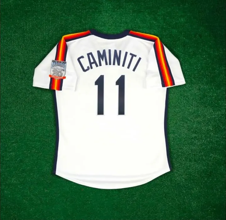 Houston Astros Ken Caminiti White Vintage Jersey