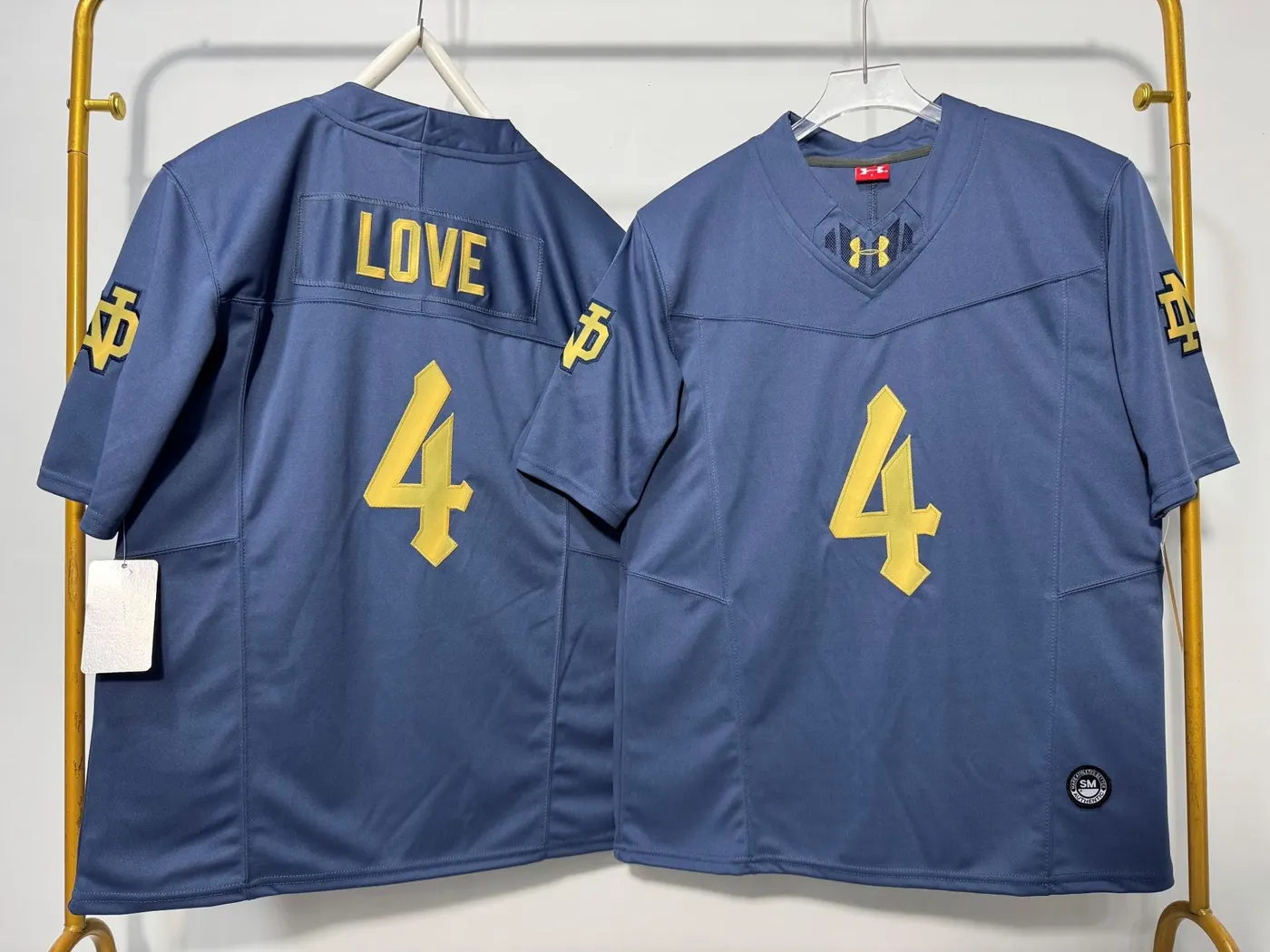 NOTRE DAME FIGHTING IRISH JEREMIYAH LOVE BLUE JERSEY