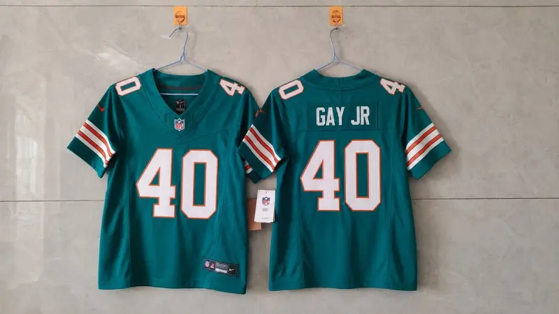 MIAMI DOLPHINS WILLIE GAY JR BLUE JERSEY
