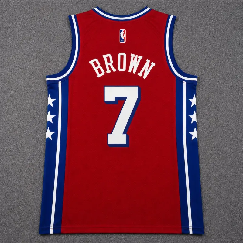 PHILADELPHIA 76ERS JAYLEN BROWN RED JERSEY