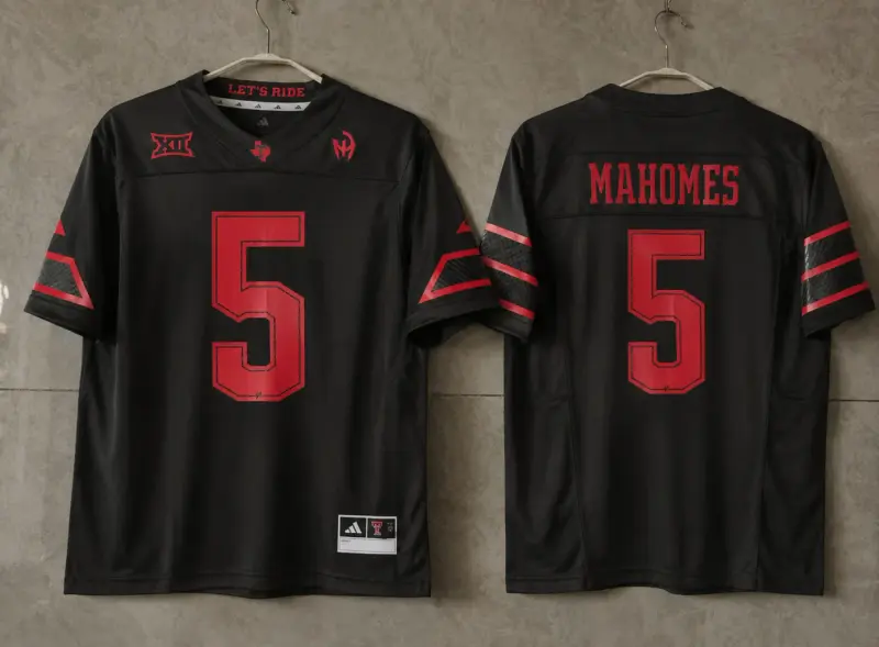TEXAS TECH RED RAIDERS, PATRICK MAHOMES NEW BLACK JERSEY 