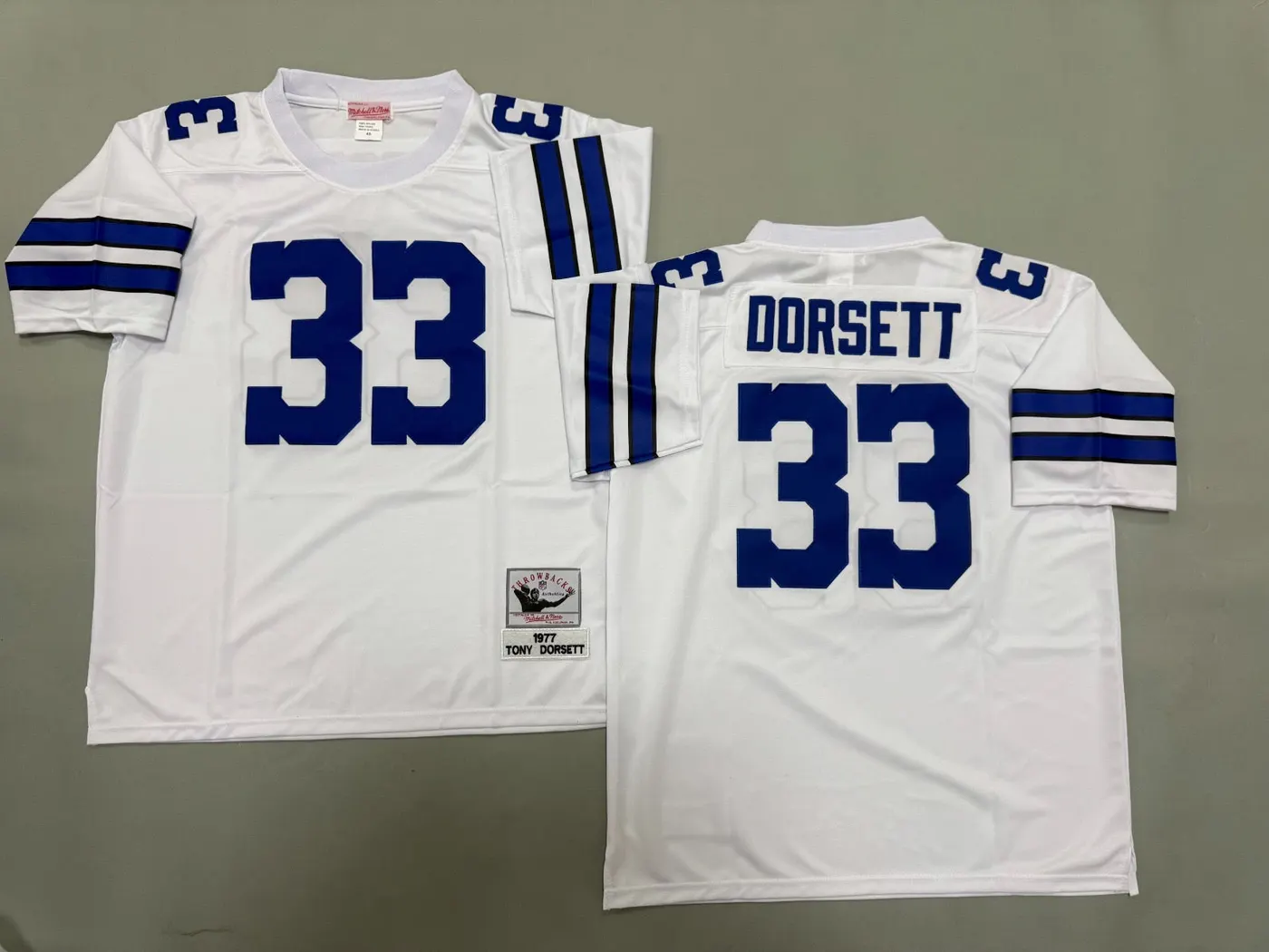 DALLAS COWBOYS TONY DORSETT WHITE VINTAGE JERSEY