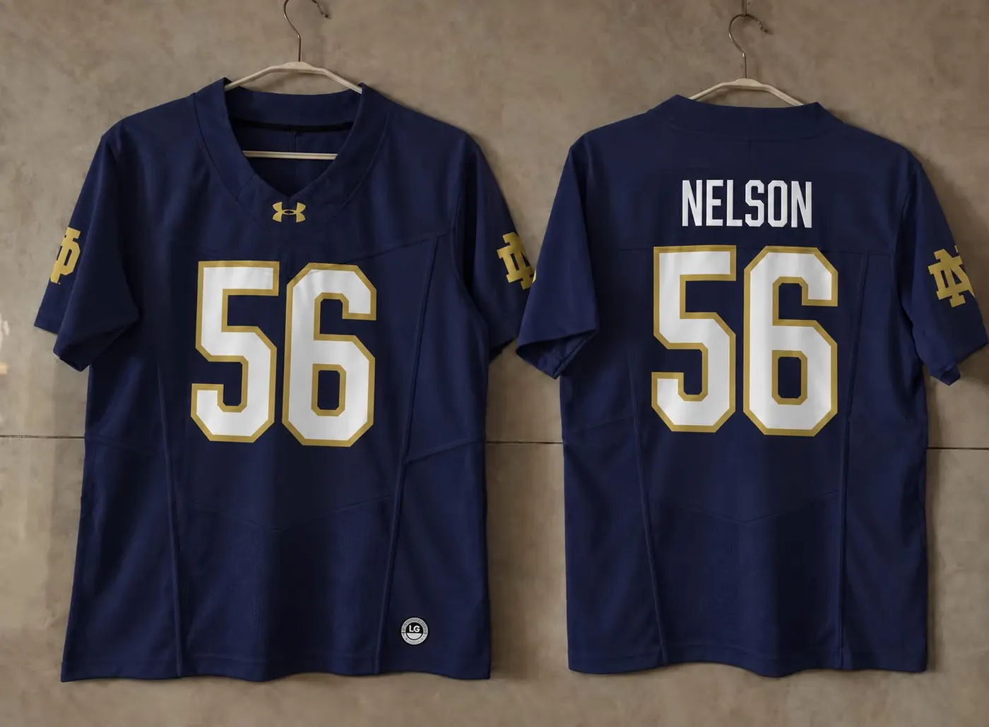 NOTRE DAME FIGHTING IRISH QUENTIN NELSON BLUE JERSEY
