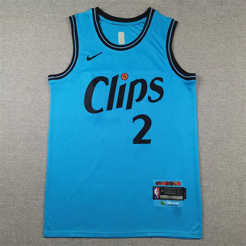 Kawhi Leonard Los Angeles Basketball Blue Jersey