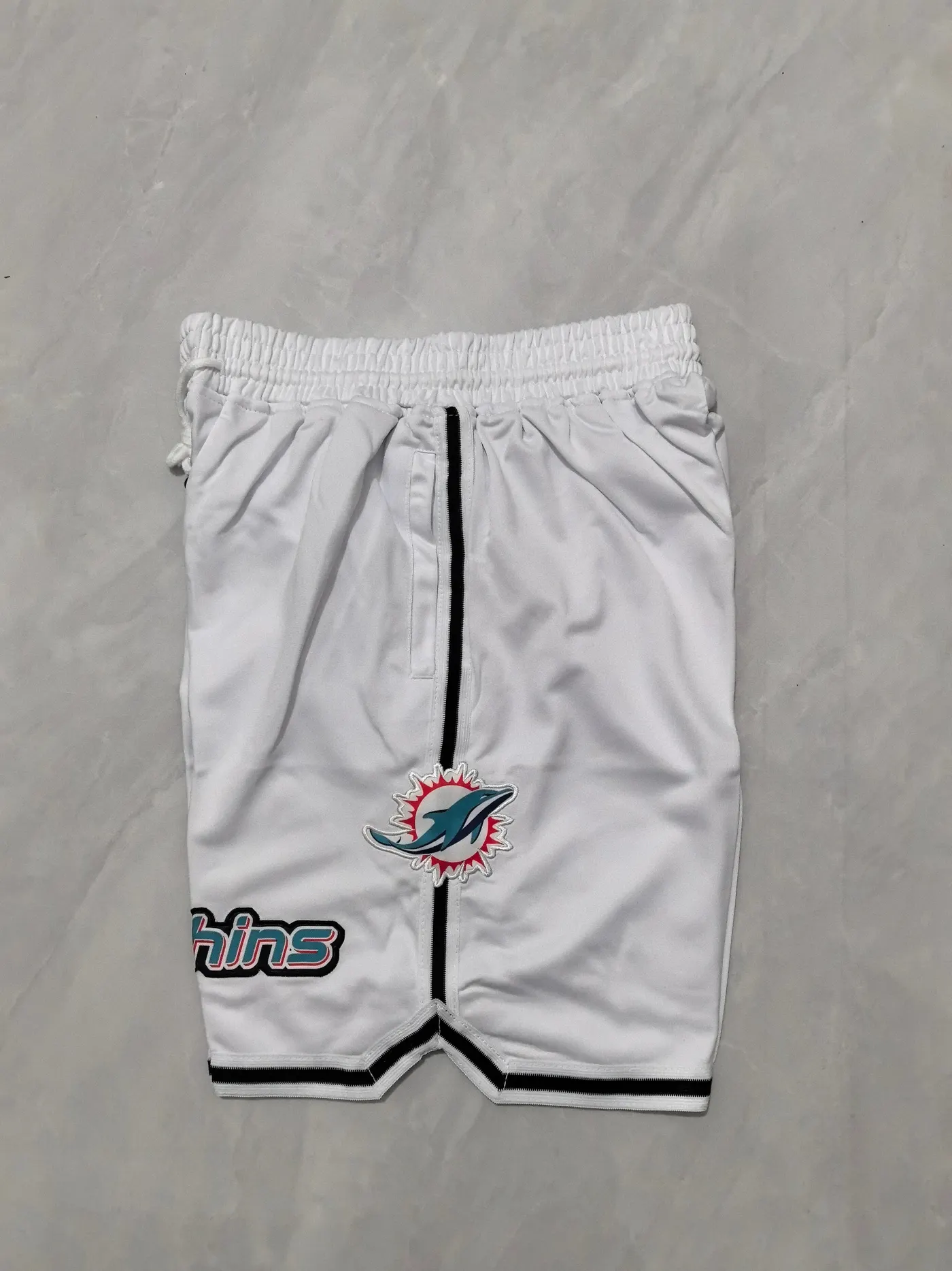 MIAMI DOLPHINS WHITE SHORTS