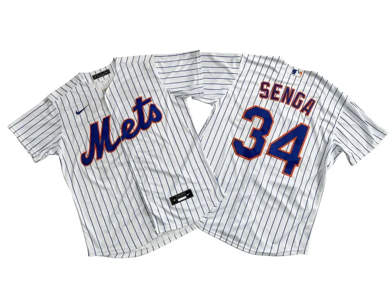 NEW YORK METS KODAI SENGA WHITE VINTAGE JERSEY