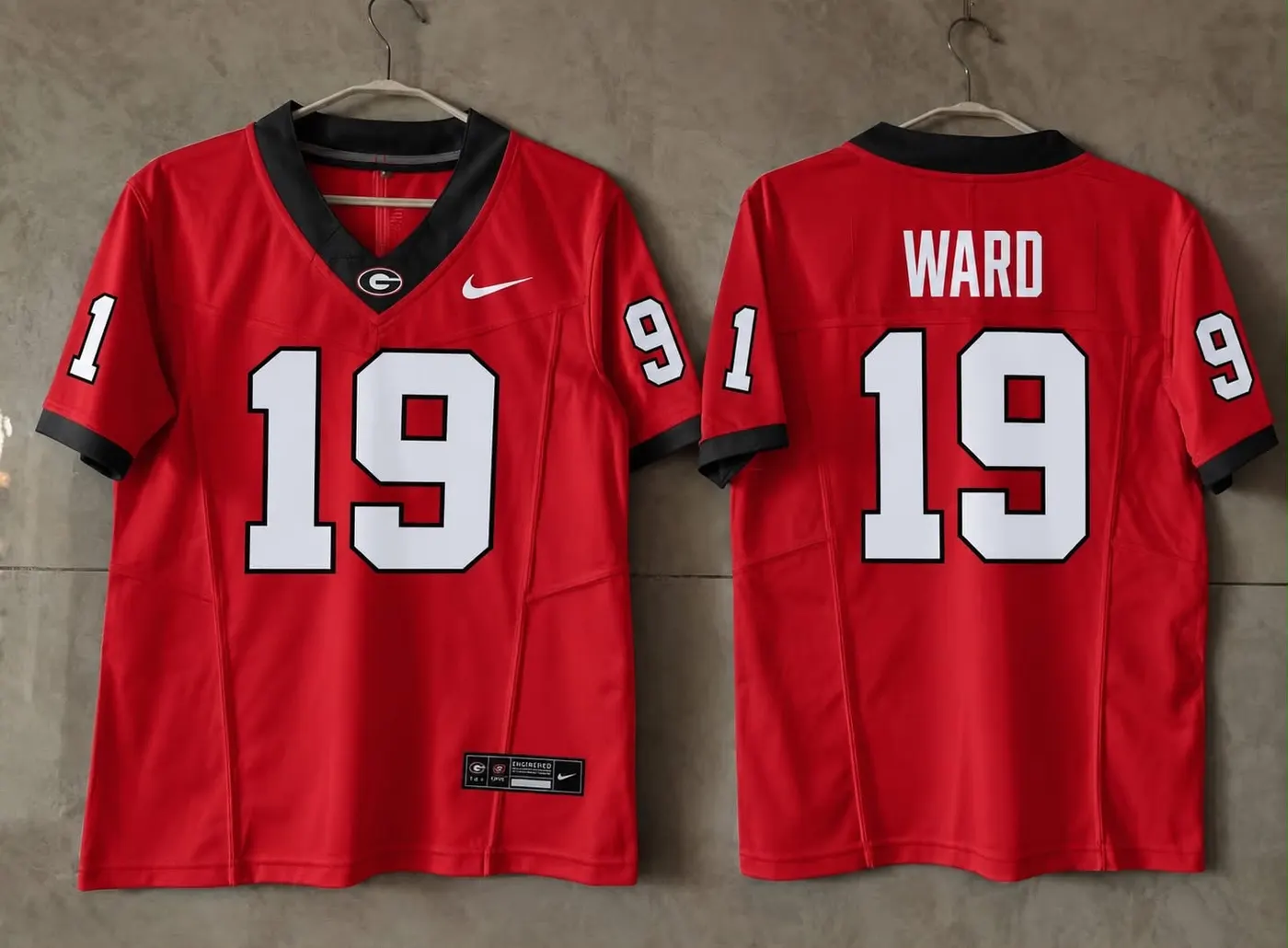 GEORGIA BULLDOGS HINES WARD RED JERSEY