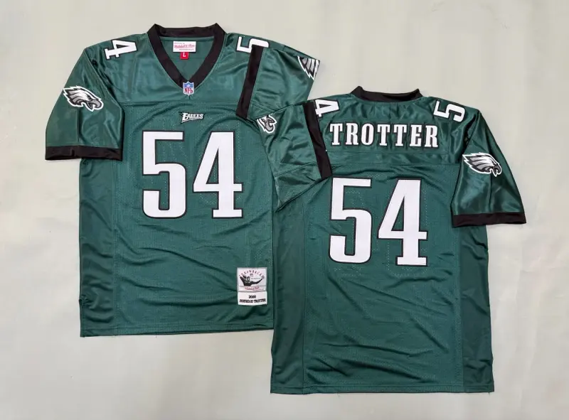 PHILADELPHIA EAGLES JEREMIAH TROTTER VINTAGE GREEN JERSEY