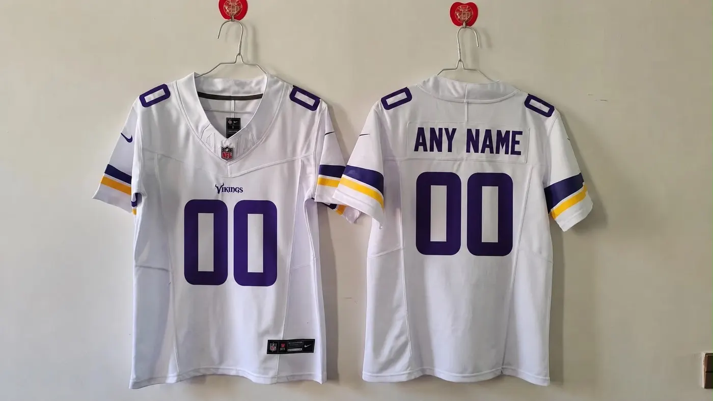 MINNESOTA VIKINGS CUSTOM WHITE JERSEY