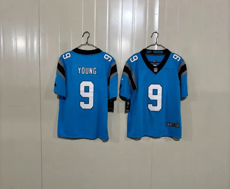 CAROLINA PANTHERS BRYCE YOUNG BLUE JERSEY