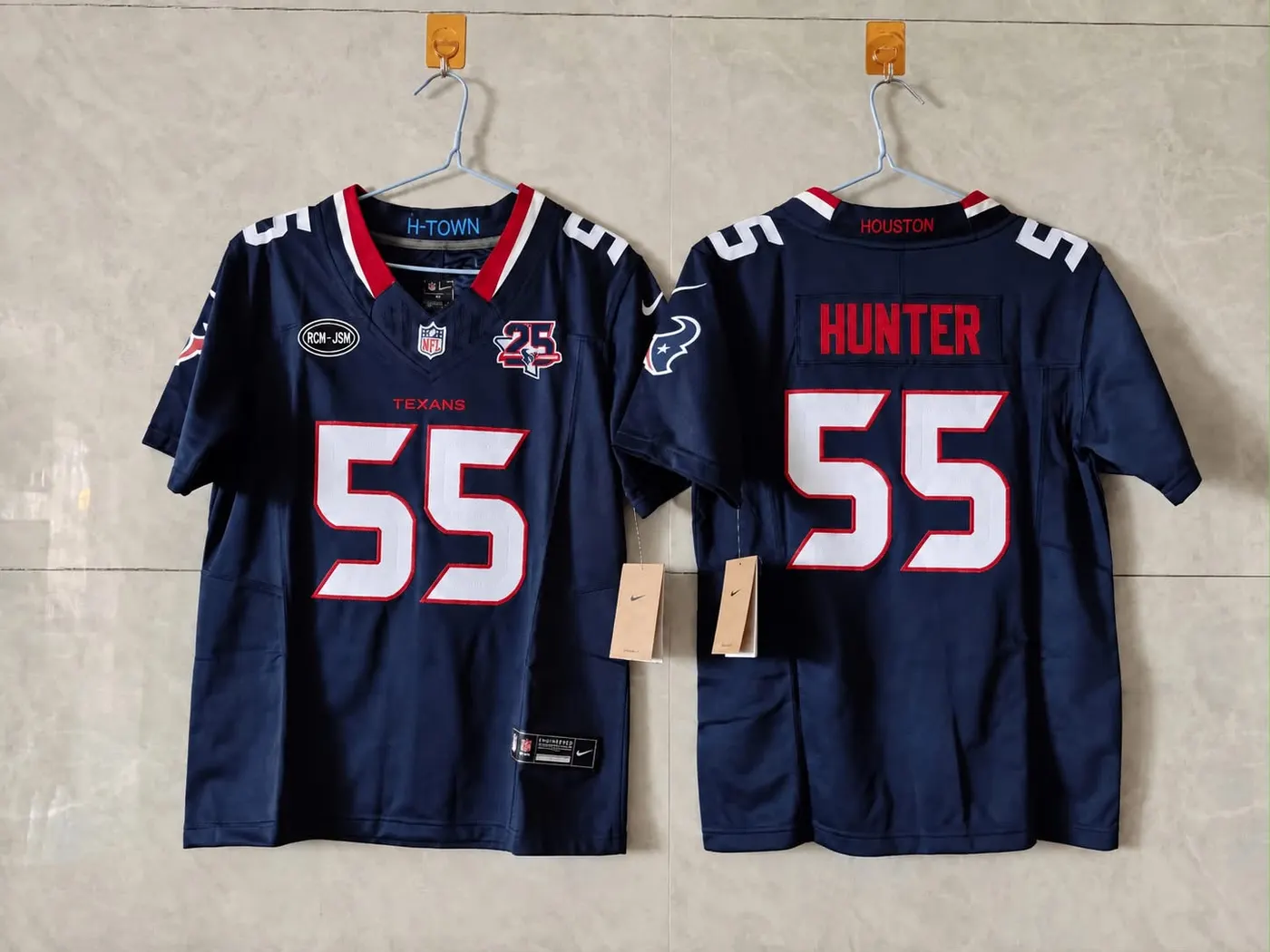 HOUSTON TEXANS DANIELLE HUNTER BLUE 25 YEAR ANNIVERSARY JERSEY