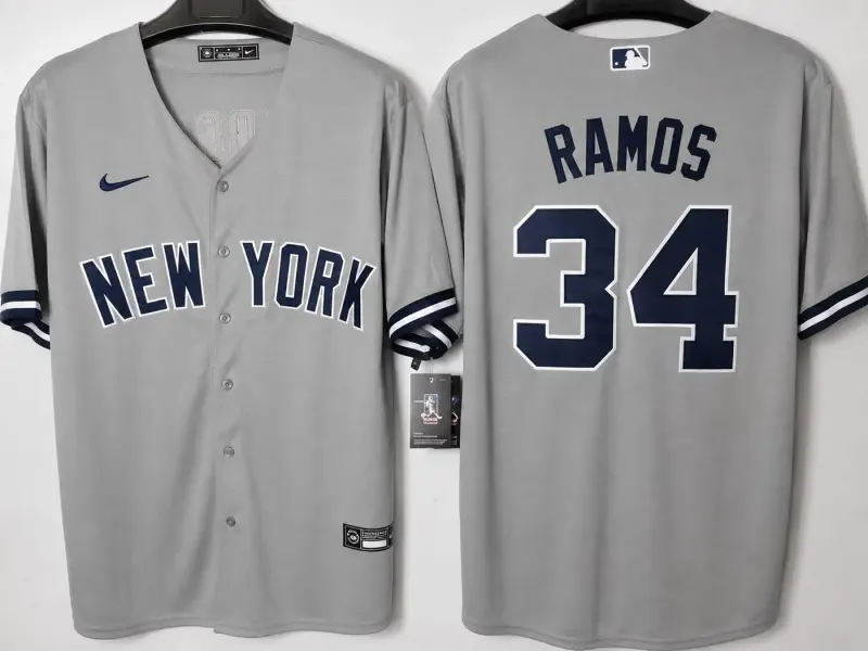 NEW YORK YANKEES HELIOT RAMOS GREY JERSEY