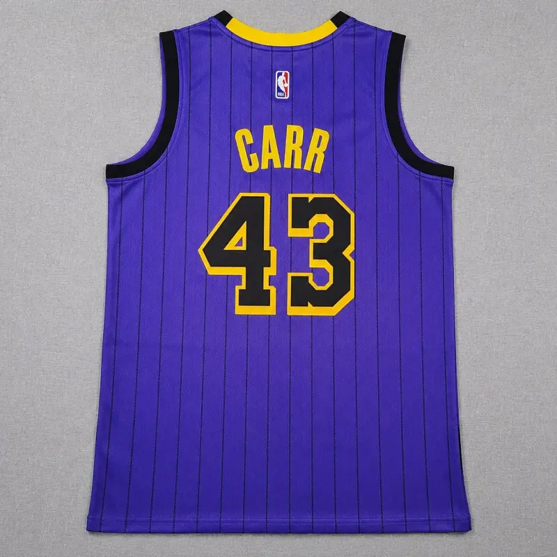 LOS ANGELES LAKERS CAMERON CARR PURPLE JERSEY