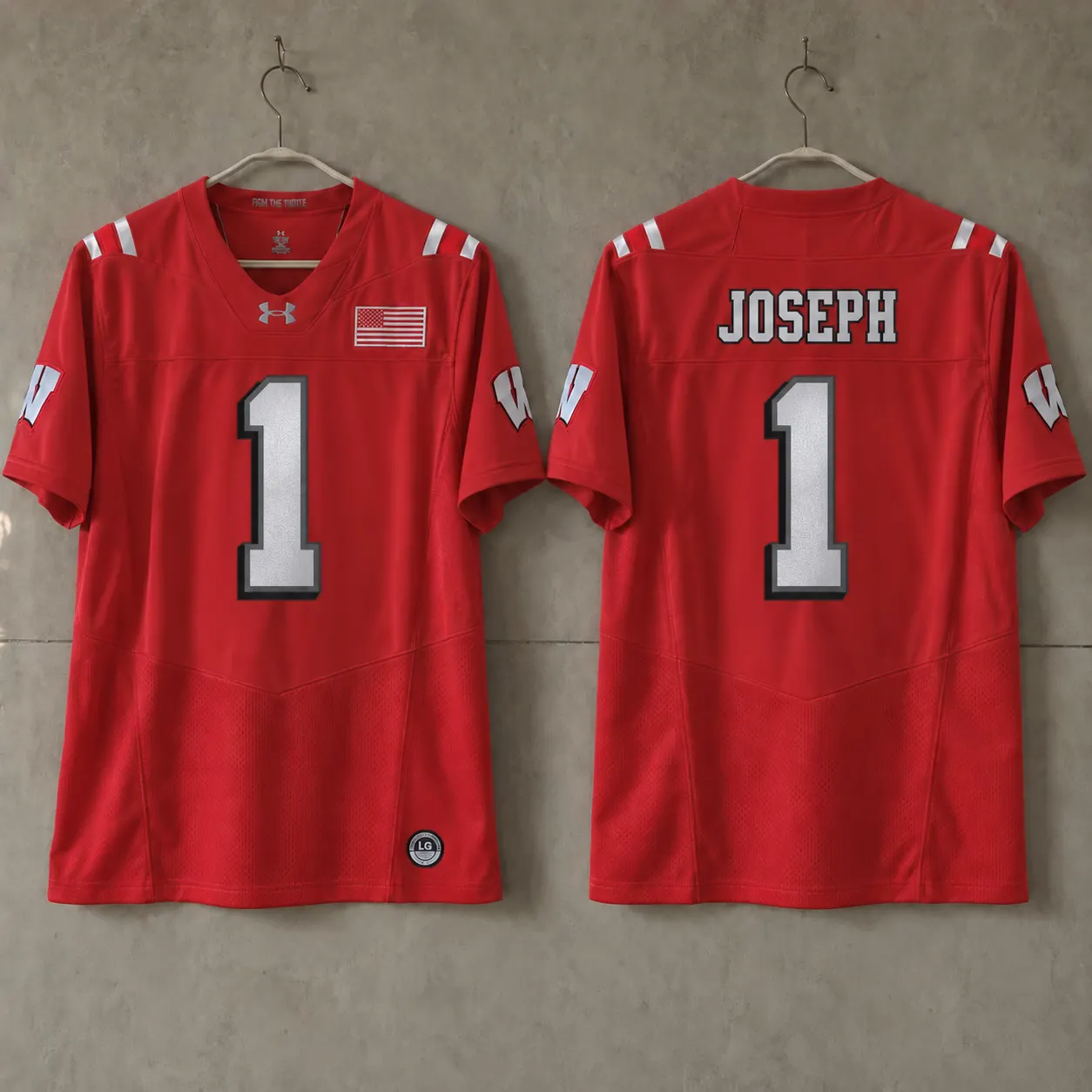 WISCONSIN BADGERS COLTON JOSEPH RED JERSEY