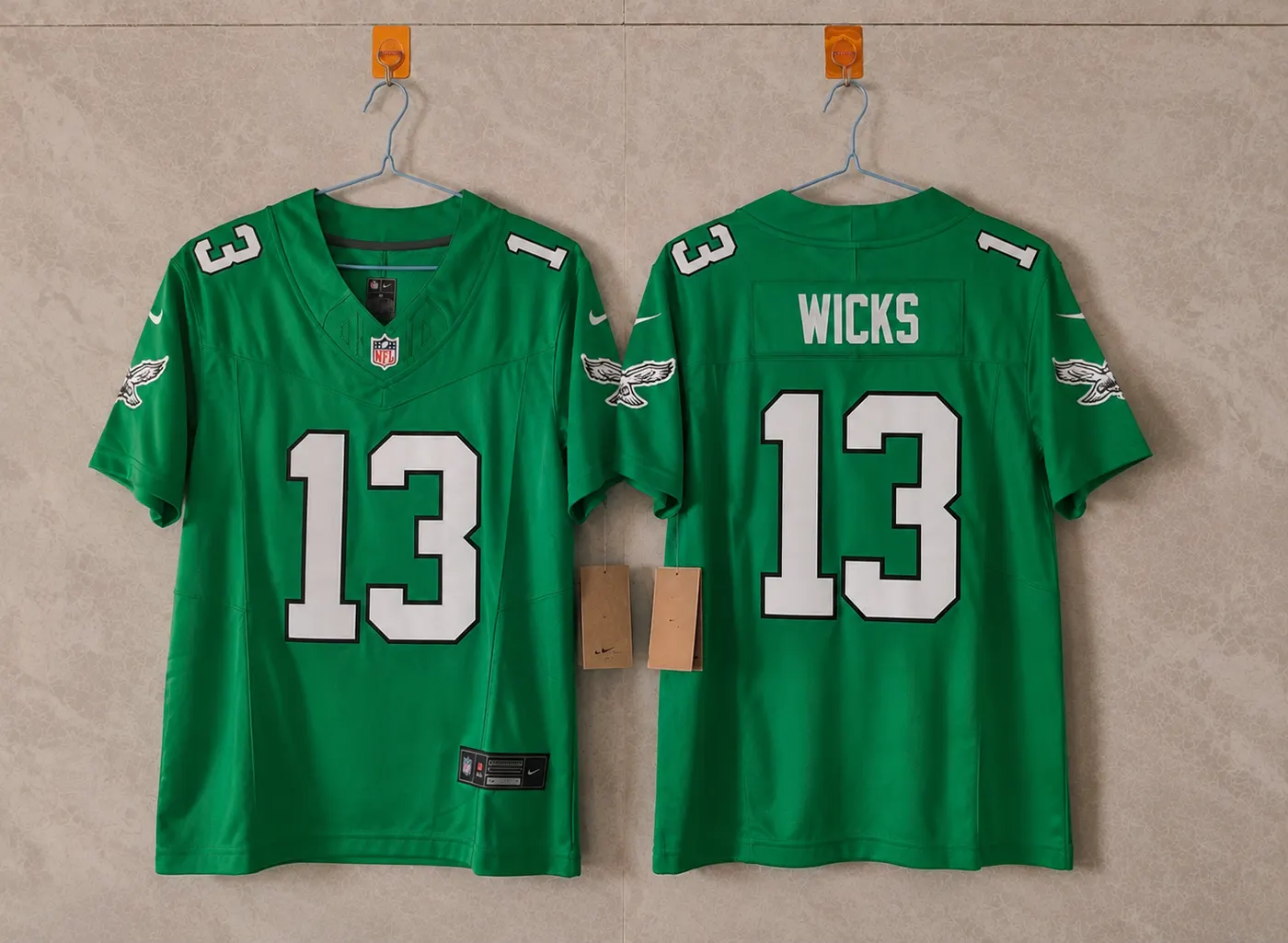 PHILADELPHIA EAGLES DONTAYVION WICKS KELLY GREEN JERSEY