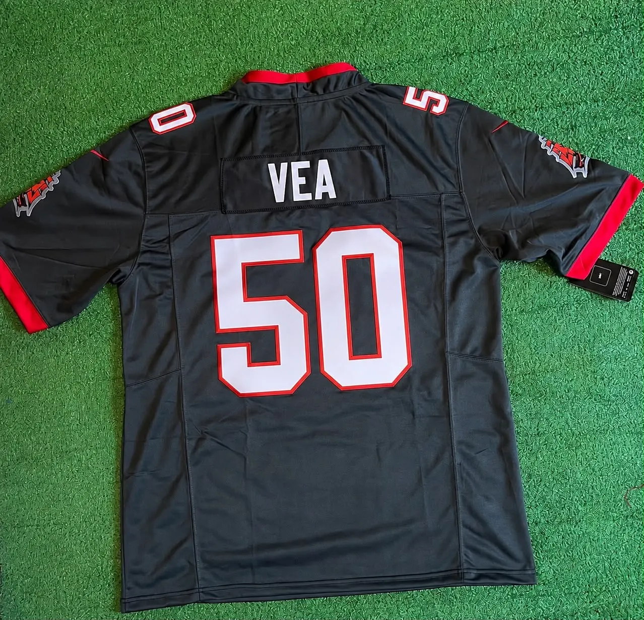 TAMPA BAY BUCCANEERS TRISTIAN WIRFS BLACK JERSEY
