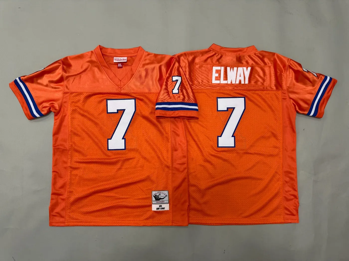 DENVER BRONCOS JOHN ELWAY ORANGE VINTAGE JERSEY