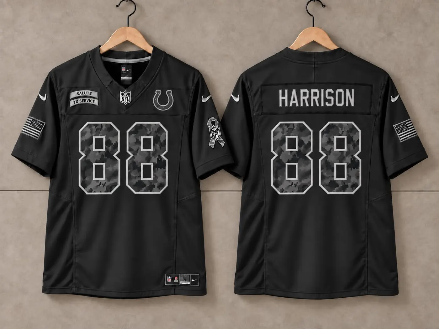 INDIANAPOLIS COLTS MARVIN HARRISON SALUTE TO SERVICE JERSEY