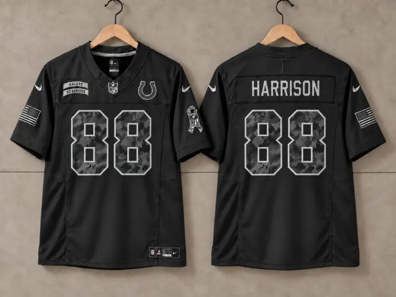 INDIANAPOLIS COLTS MARVIN HARRISON SALUTE TO SERVICE JERSEY