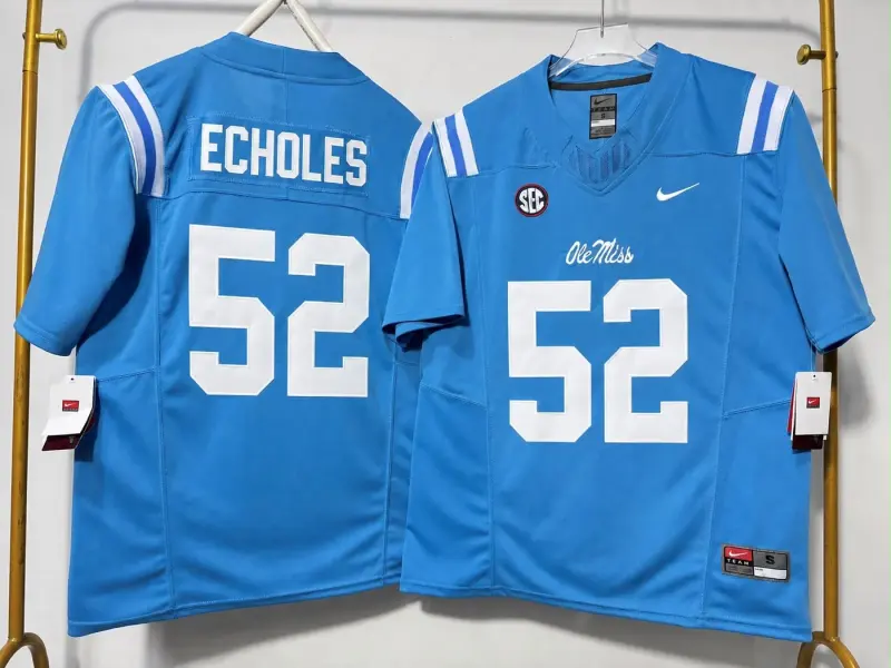 OLE MISS REBELS WILL ECHOLES BLUE JERSEY