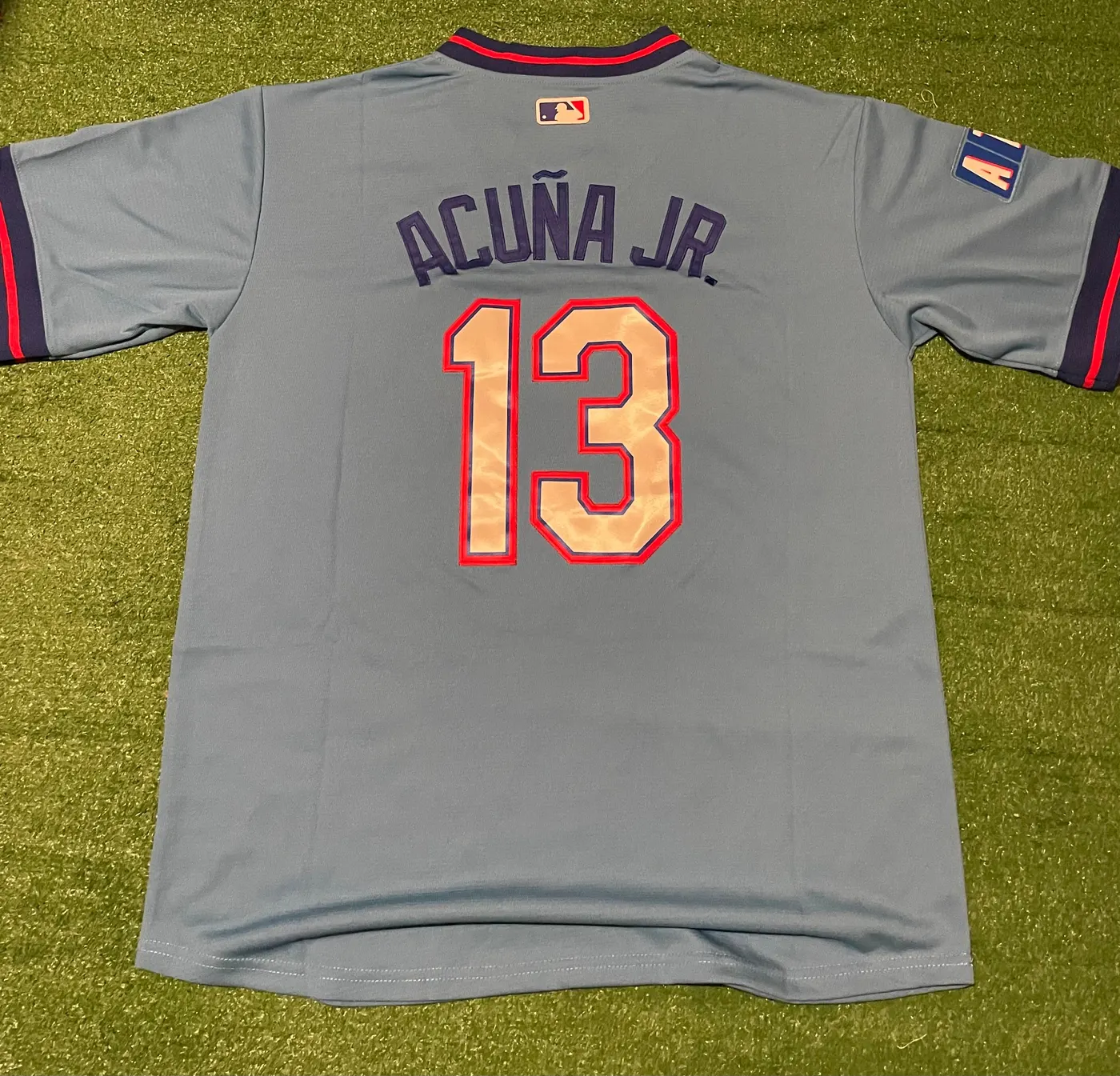 Ronald Acuña Jr. Grey Atlanta Braves Jersey