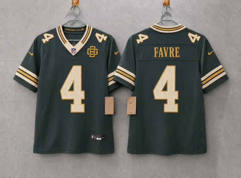 GREEN BAY PACKERS BRETT FAVRE GREEN RIVAL JERSEY