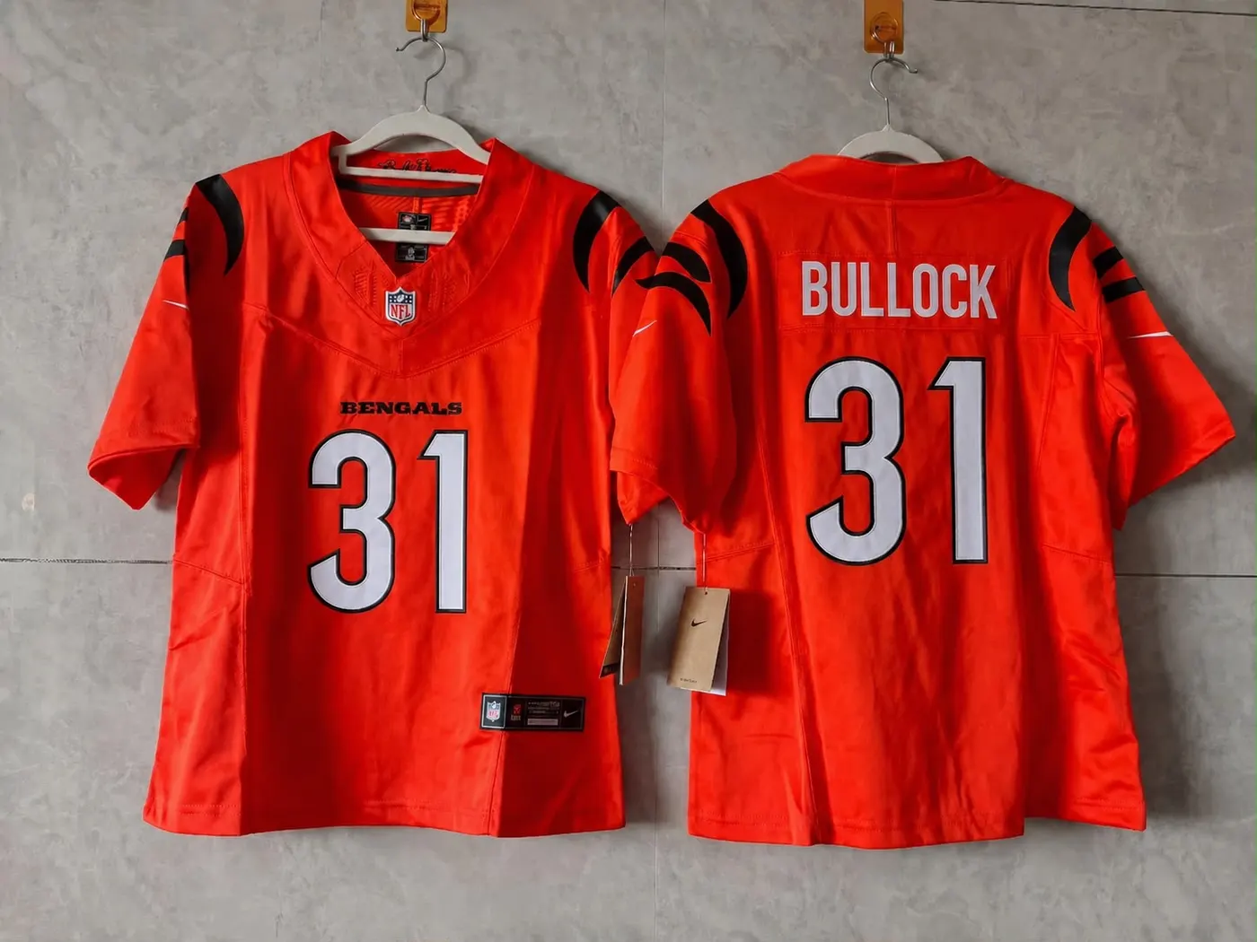CINCINNATI BENGALS KENTREL BULLOCK ORANGE JERSEY