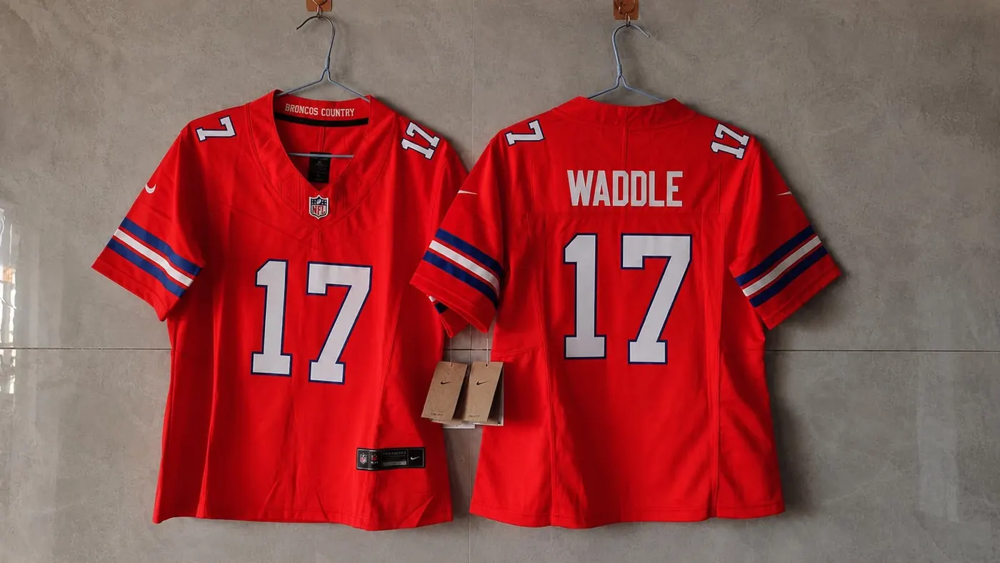 Denver Broncos Jaylen Waddle Orange Retro Jersey