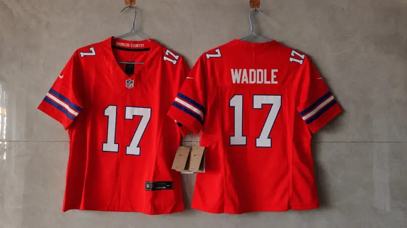 Denver Broncos Jaylen Waddle Orange Retro Jersey