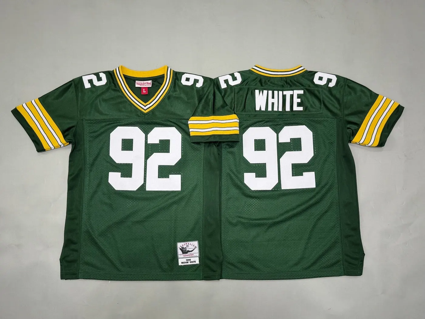 GREEN BAY PACKERS REGGIE WHITE GREEN VINTAGE JERSEY
