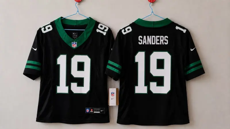 NEW YORK JETS JASON SANDERS BLACK JERSEY