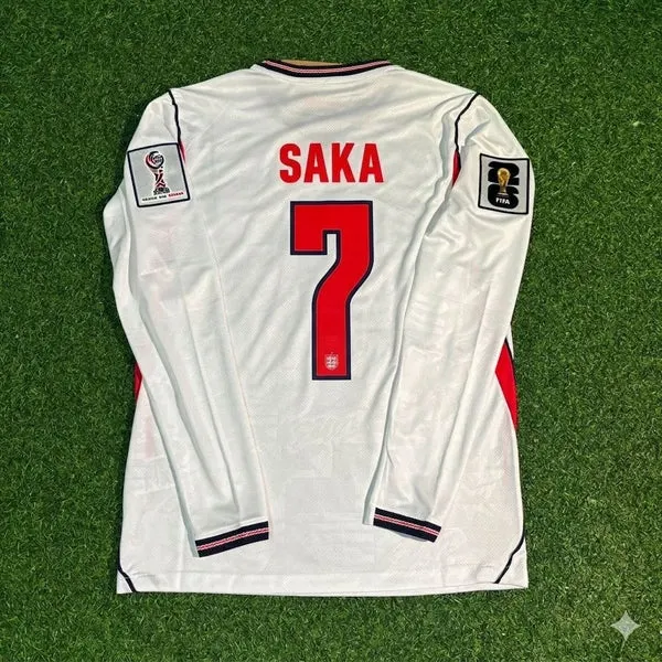 2026 WORLD CUP BUKAYO SAKA TEAM ENGLAND WHITE JERSEY