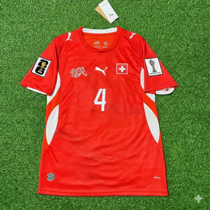 2026 WORLD CUP NICO ELVEDI TEAM SWITZERLAND RED JERSEY
