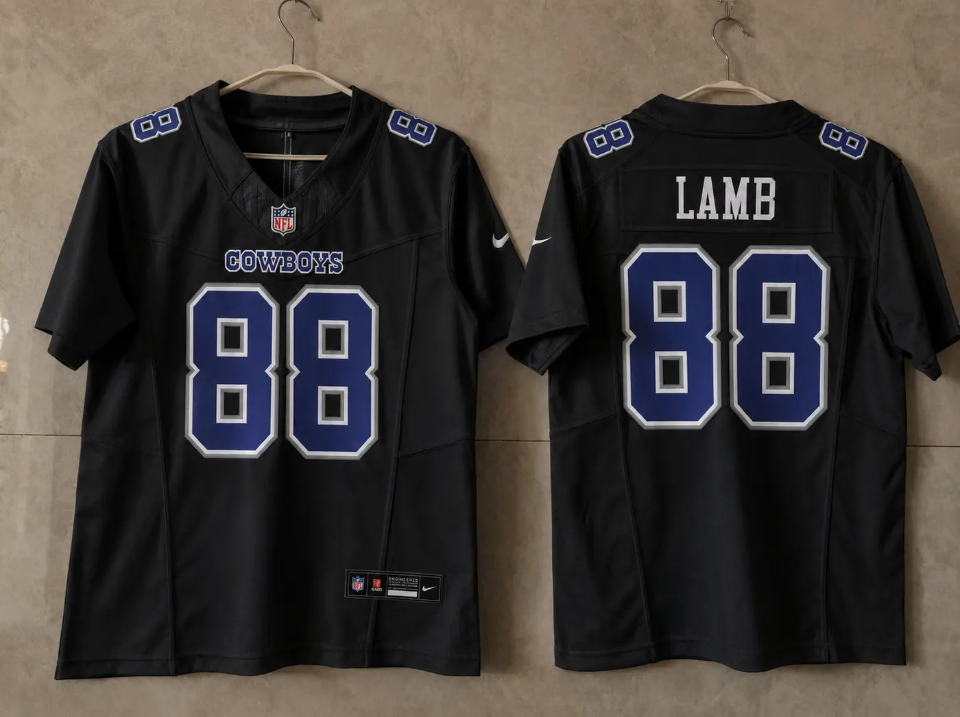 DALLAS COWBOYS CEEDEE LAMB BLACK JERSEY