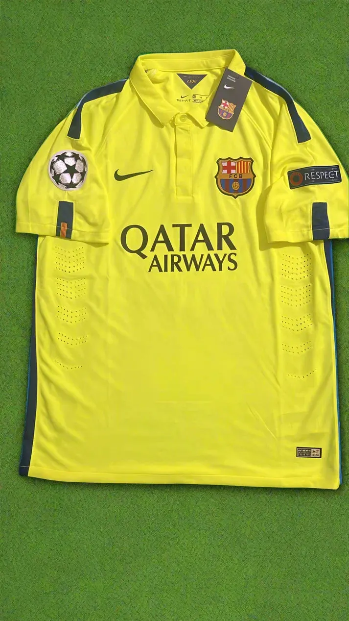 Lionel Messi Barcelona 14/15 Retro Yellow Jersey
